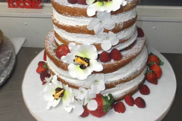 Naked wedding cake