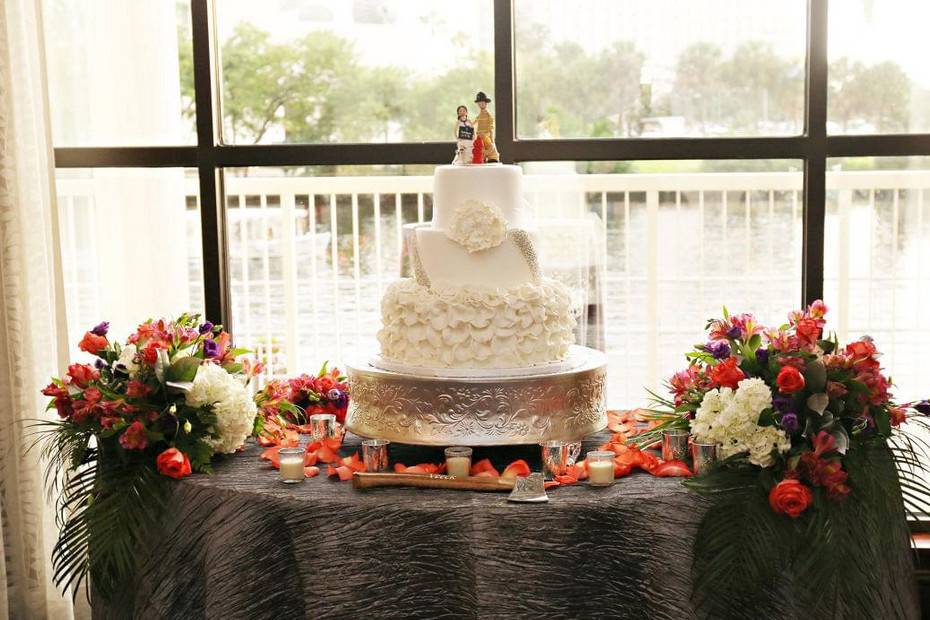 Wedding cake display