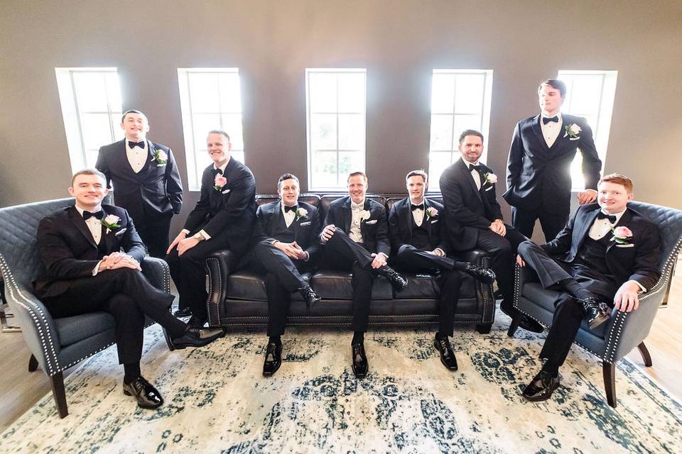 The groom and his men