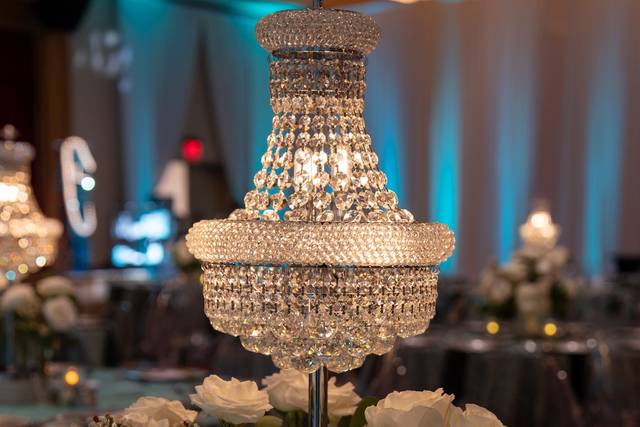 Custom Florals and Chandelier