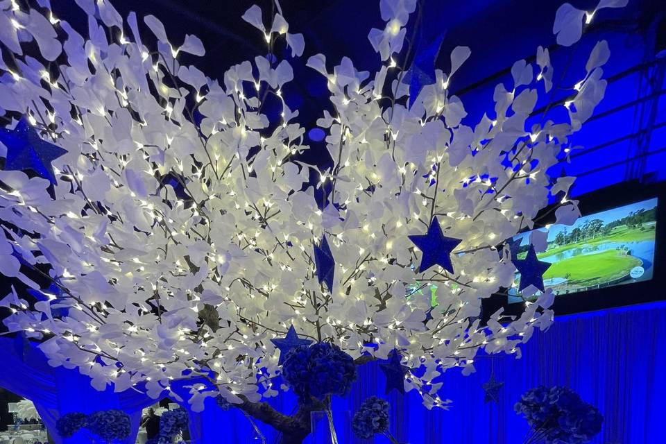 Lighted Gingko Tree