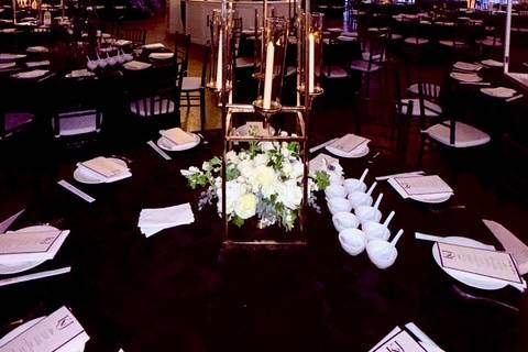 Feather topped Candelabra