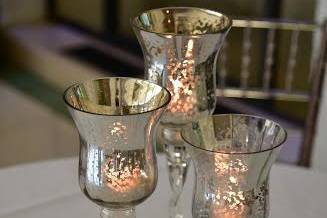 Mercury glass candles