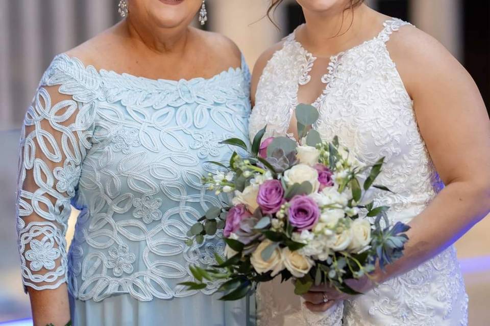 Bride and mom