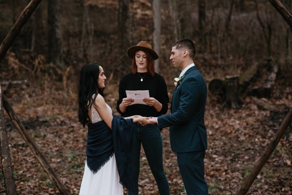 Ceremony in the forest