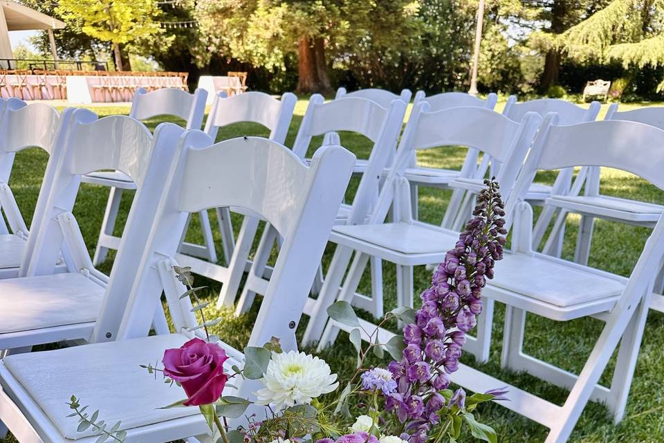 Garden wedding install
