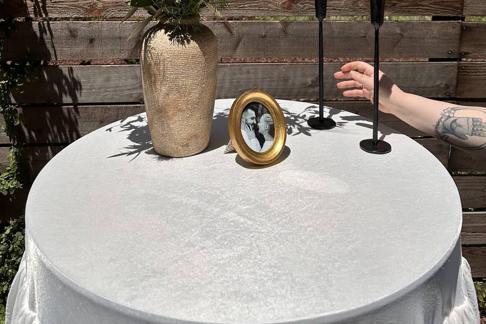 Chuppa installation