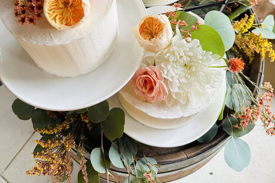 Pastel Cake Flowers