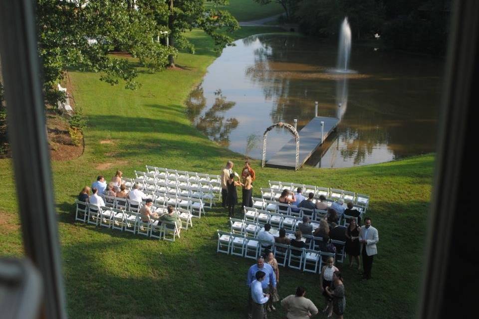 Riddick House pond ceremony