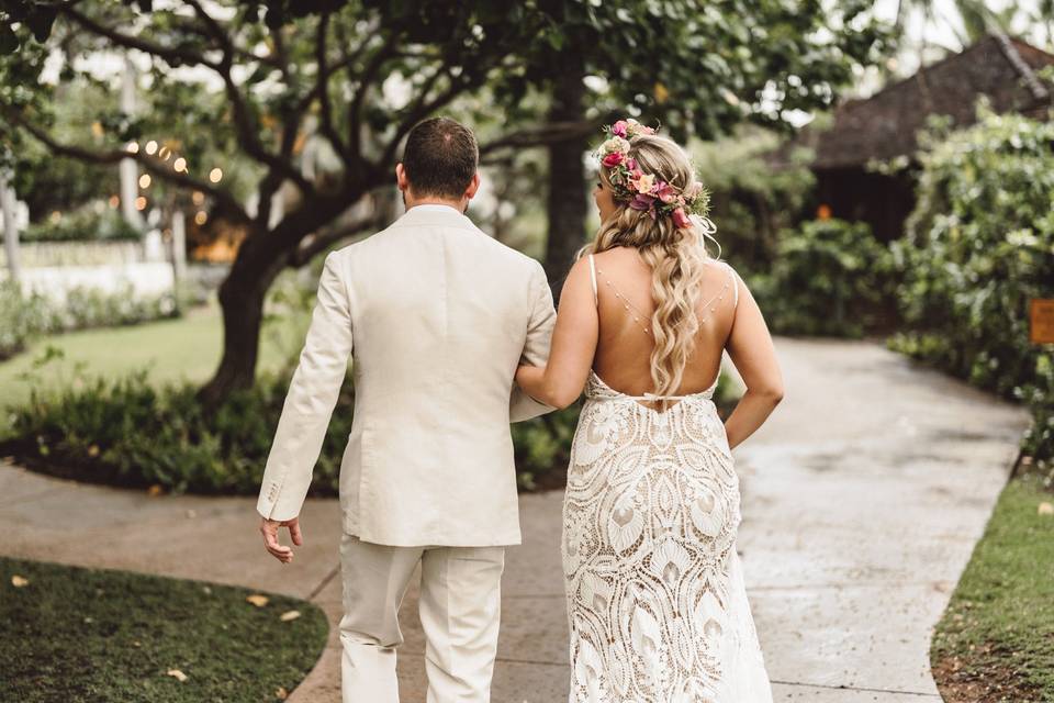 Bride and Groom Hawaii Dress