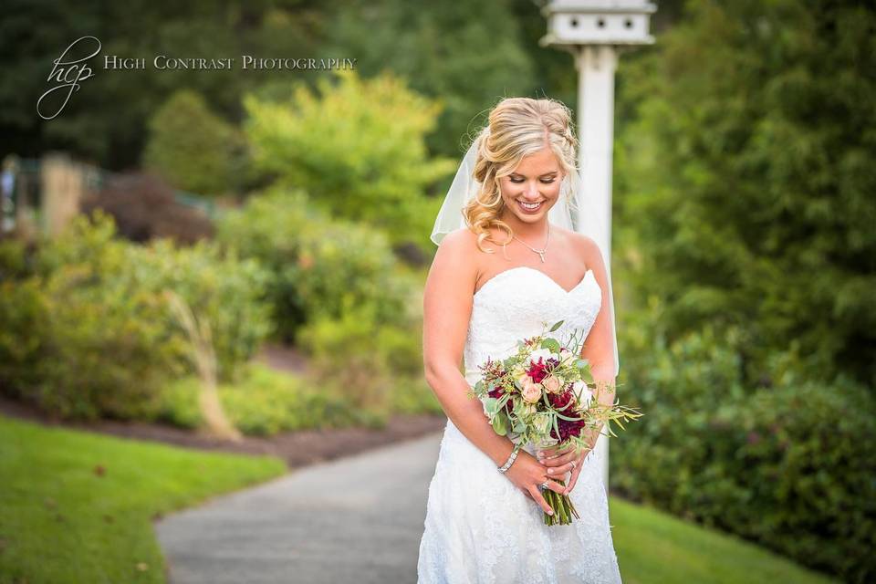 Bride with bridesmaids