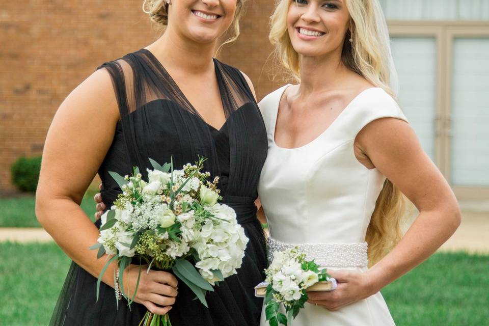 Bride with attendants