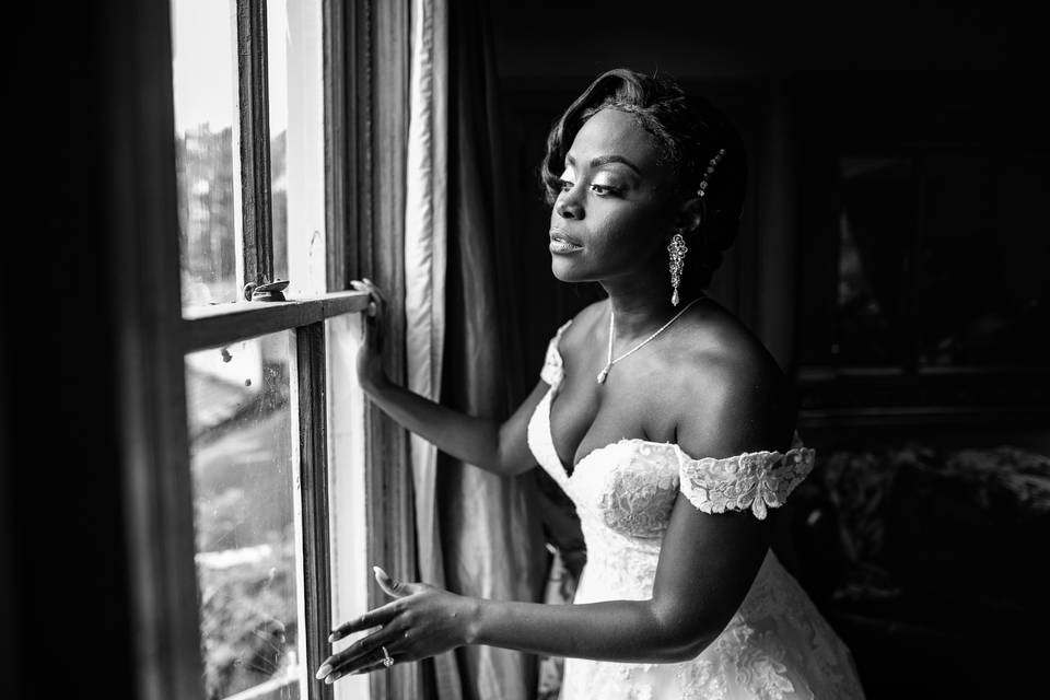 Black & White Portrait of Brid