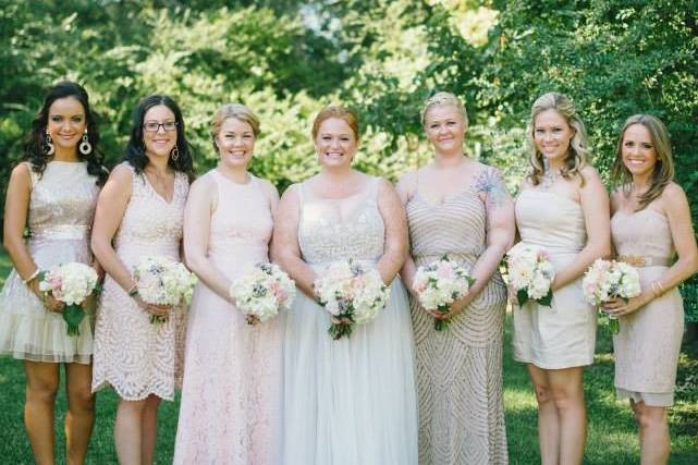 Bride with bridesmaid
