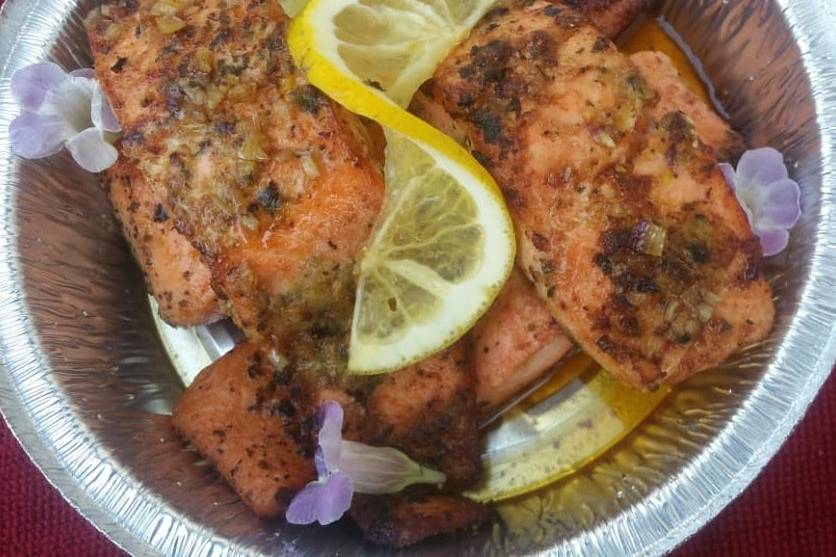 Lemon pan seared salmon