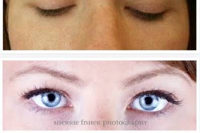 Actual Before and After Photos of a Love Those Lashes client.