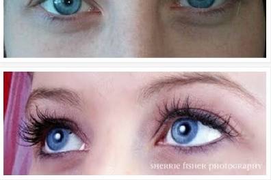 Actual Before and After Photos of a Love Those Lashes Client.