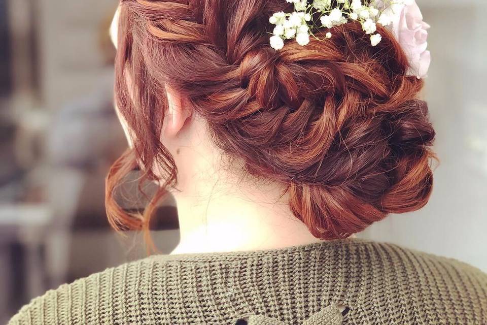 Braid updo sideview