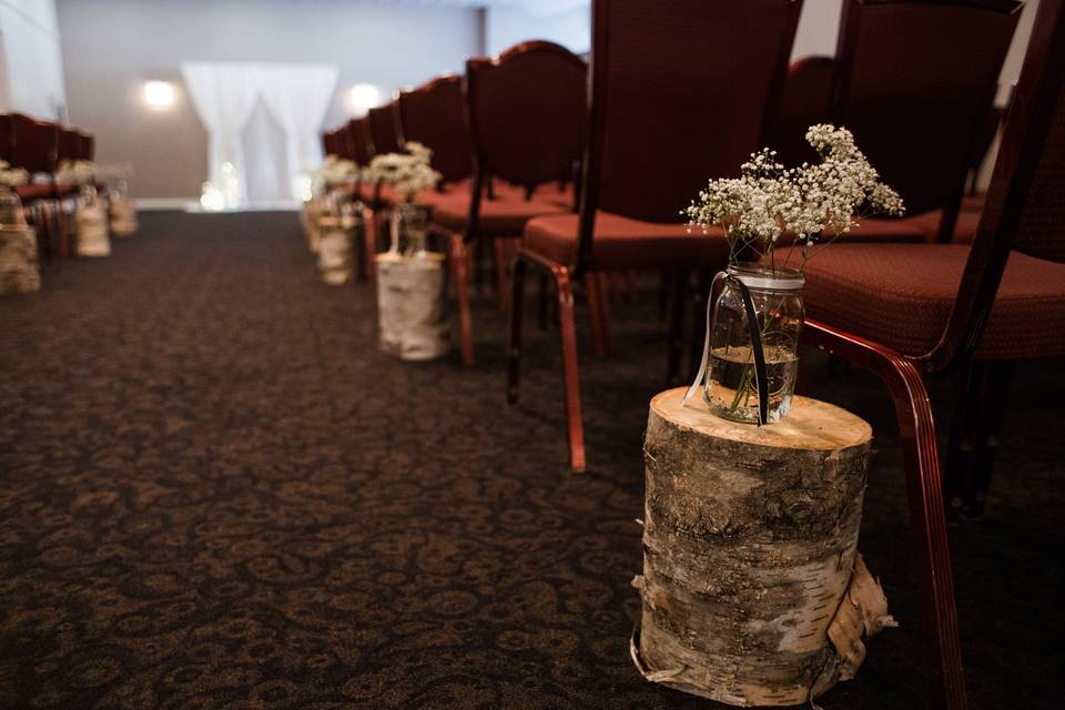 Floral aisle decor