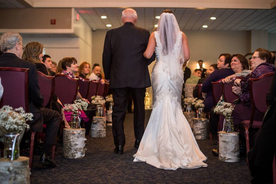 Escorting the bride