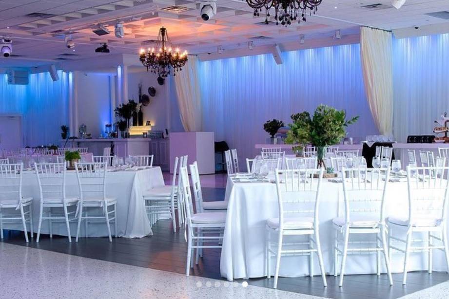 The reception setup