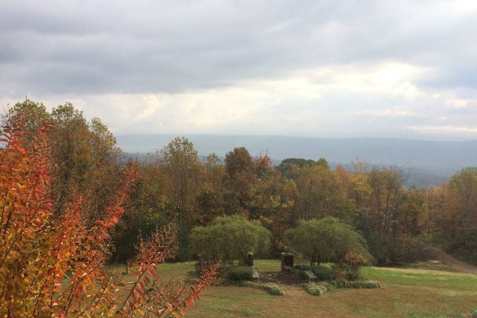 Ceremony site view from porch