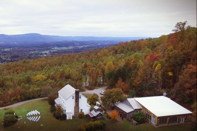 Overhead of 65 acre property