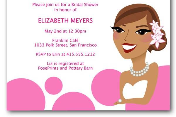 Bridal Shower Invitation by PosePrints
http://poseprints.com/personalized-bridal-shower-invitations.html