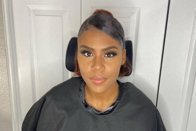 Glam makeup look