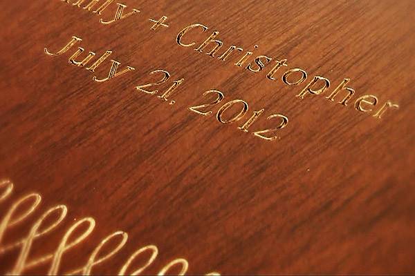 Love Letter and Wine Box Ceremony - Engraved Box.