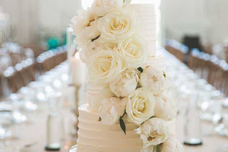 Wedding cake florals