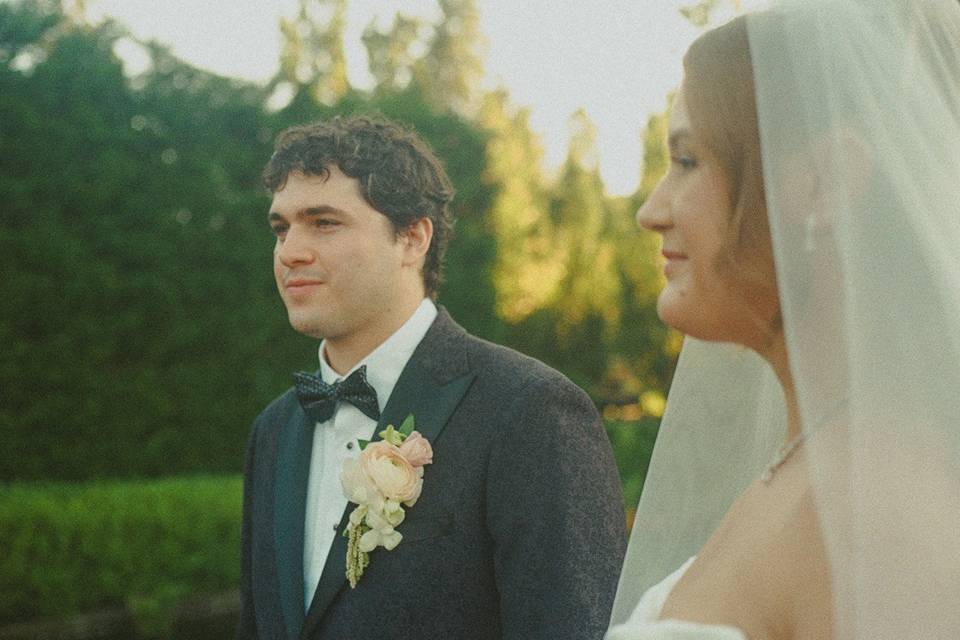 Bride and groom 35mm shot