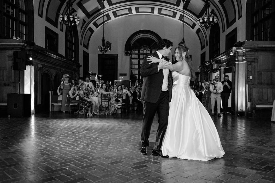 Black and white first dance