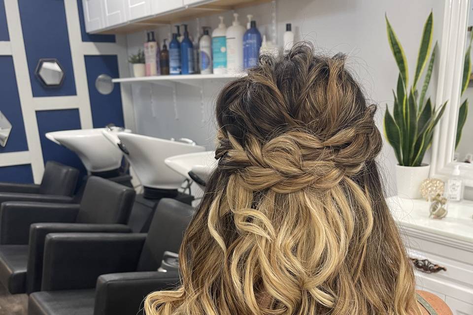 Bridal half up half down