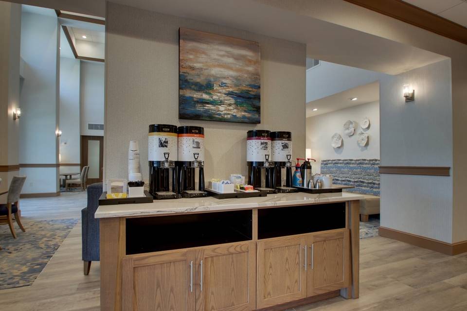 Tea and coffee stations available