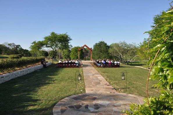 Outdoor wedding ceremony