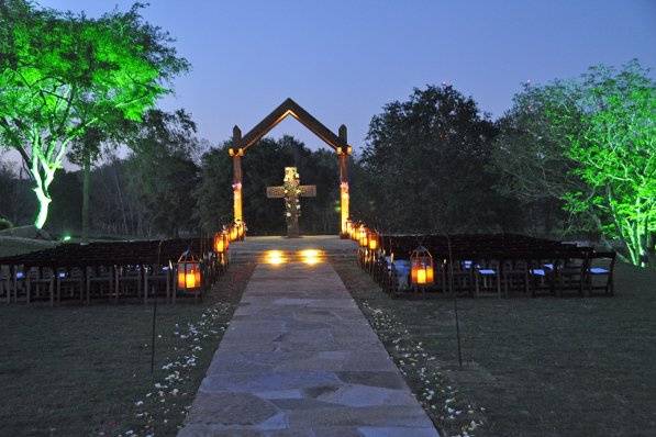 Outdoor wedding ceremony