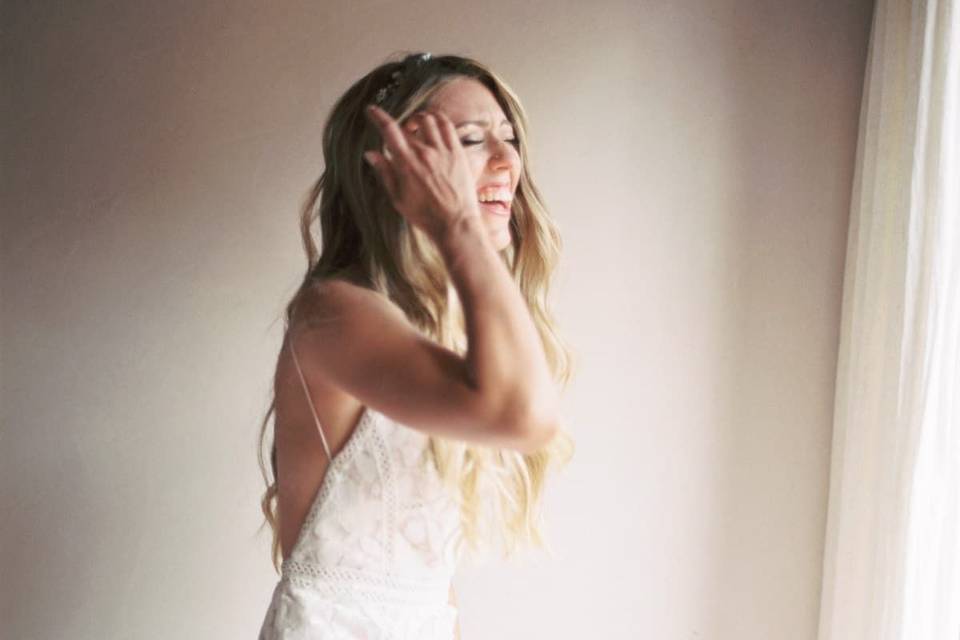 Laughing bride