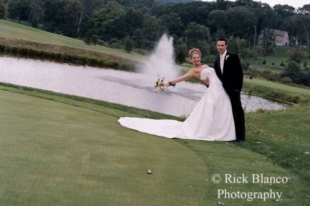 The fountain just off of the 18th green is a beautiful backdrop