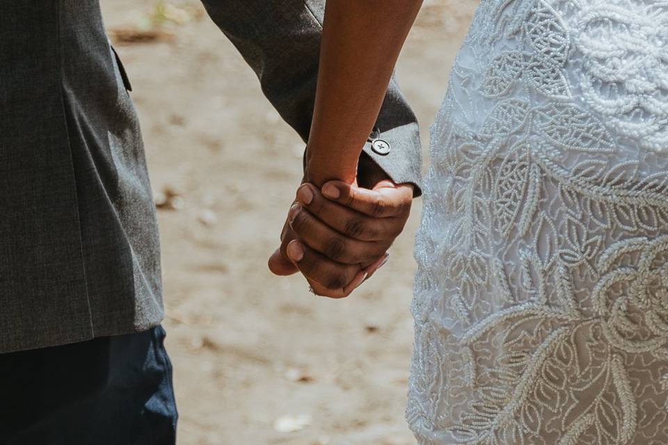 Elopement on the beach.