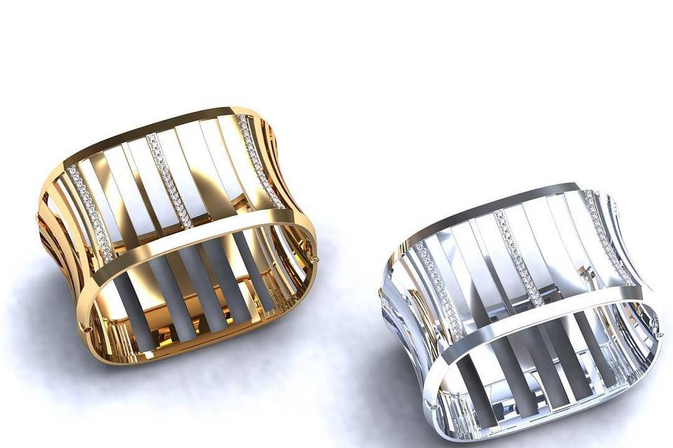 Modern wedding rings