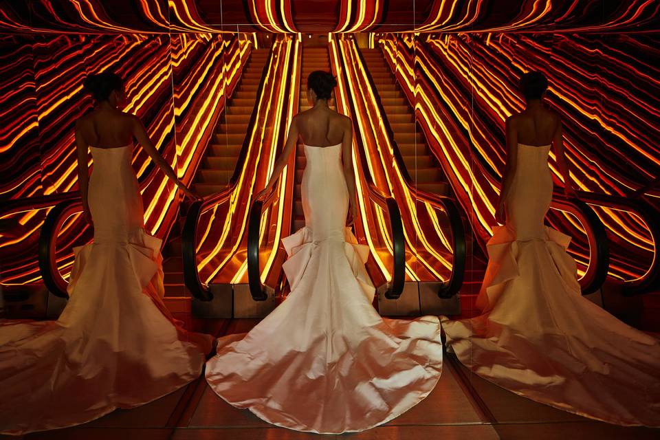 Bride at the Escalators