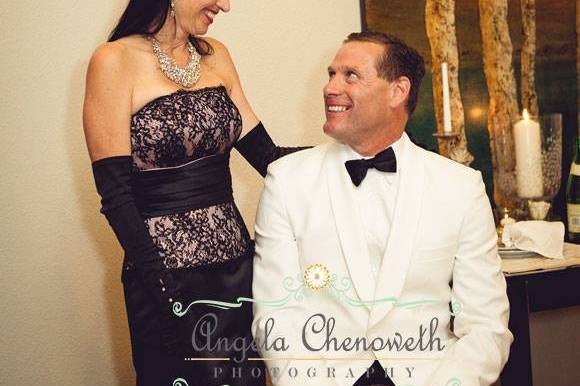 Engagement photo. Altered gown to fit.