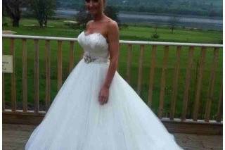 The gown bustled.