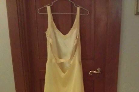 Hemmed and taken in.