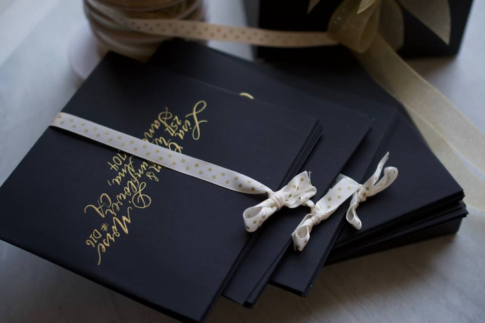 Black and Gold Invitations