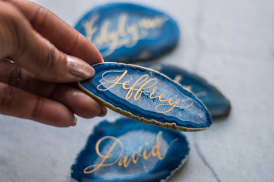 Agate Place Cards