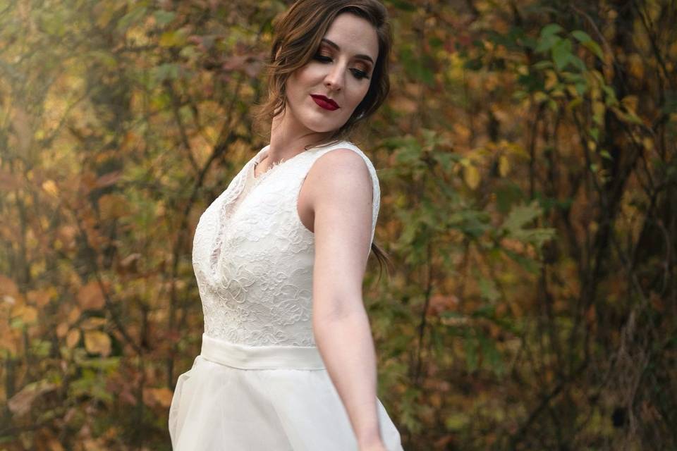 Autumn bridal look