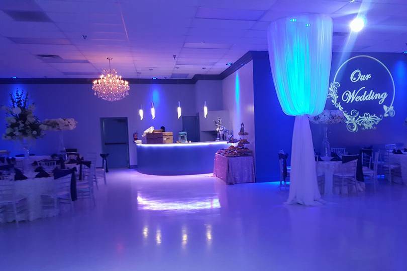 Wedding reception lighting