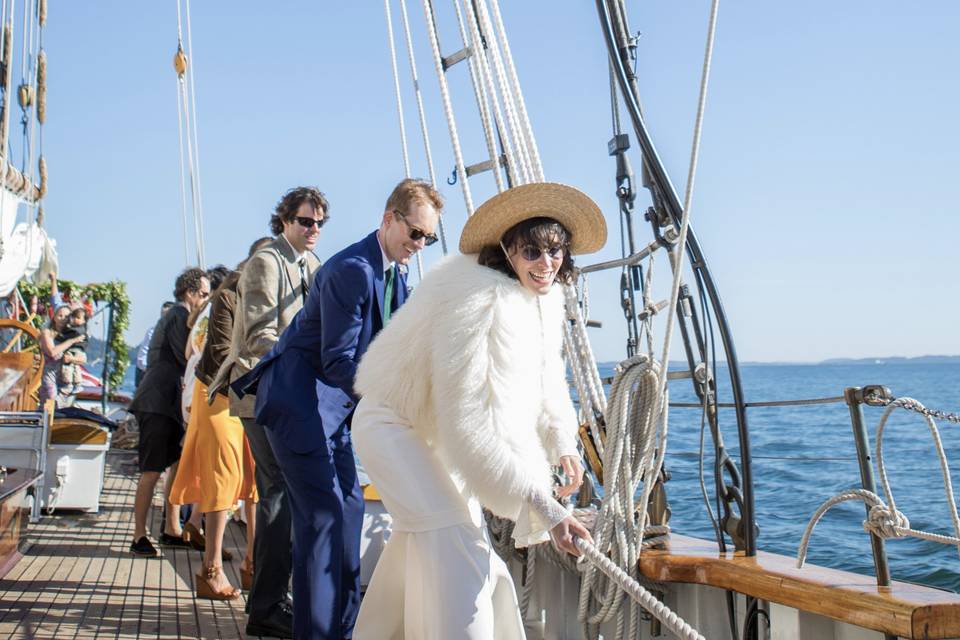 Bride & Groom - Boat Wedding